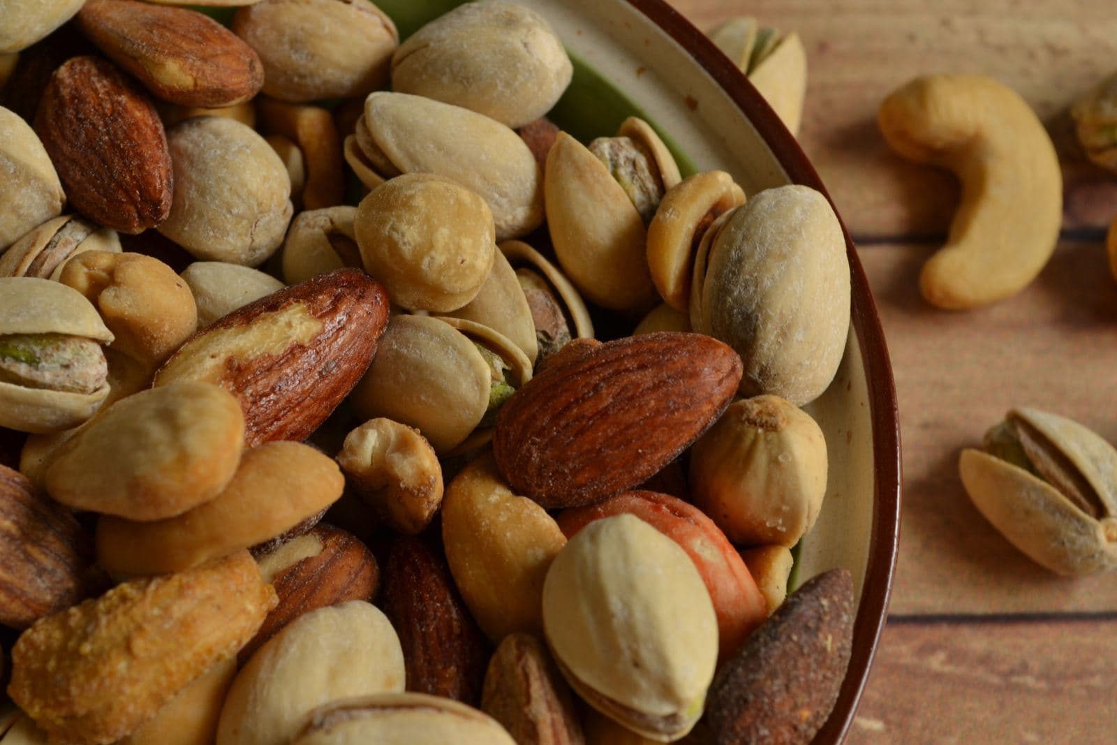 A bowl of assorted nuts.